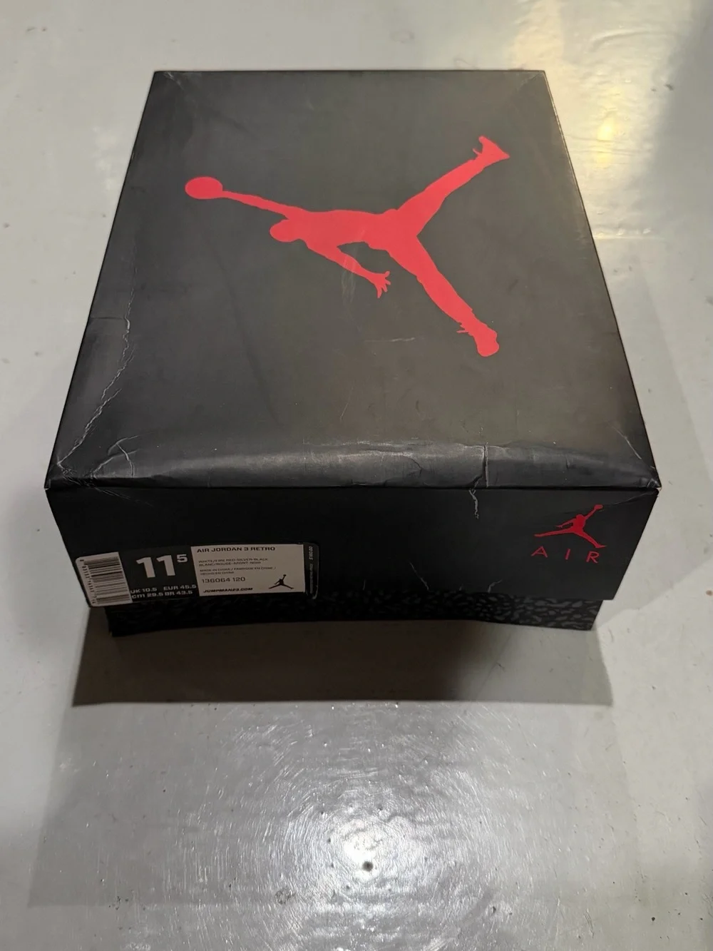 Nike Jordan 3 Retro Men’s Sneakers - White/ Fire Red/Black